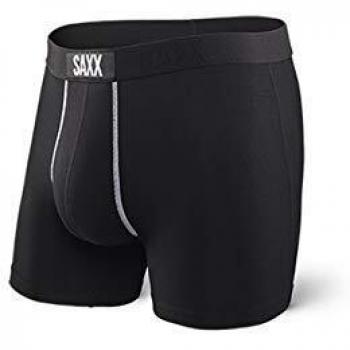 SAXX Vibe Boxer de Boxeo, Hombre, Negro, XL