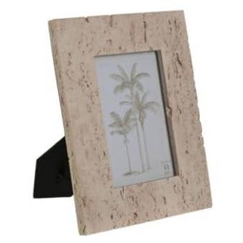 Marco de Fotos Home ESPRIT Beige Resina Cristal Mármol Urbano 18 x 2 x 22 cm