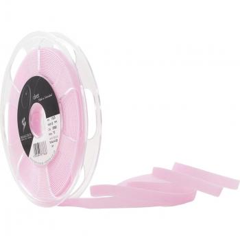 Cinta de terciopelo Berisfords de 9 mm x 10 m, color rosa bebé
