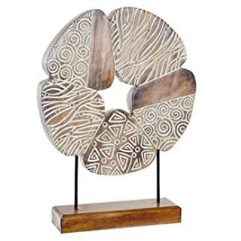 Figura Decorativa DKD Home Decor Blanco Marrón Abstracto 40 x 10 x 51 cm