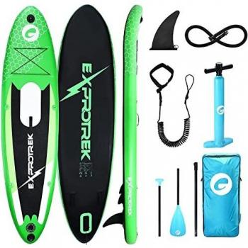 Tabla para Paddle Surf de Exprotrek, Tabla de Paddle Surf Hinchable, Set de Tabla para Sup, 8 Pulgadas de Espesor 150KG MÁX