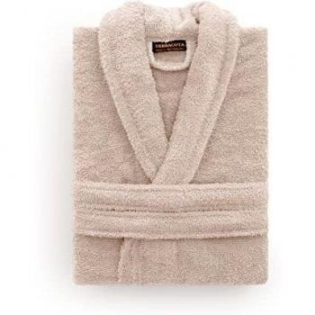 BELUM | Albornoz 100% algodón peinado 650 gr. Natural M/L, Albornoz Unisex Ducha, Albornoz Maxima Absorción