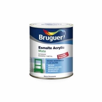 Esmalte Acrílico Mate Blanco Permanente 750ml Bruguer