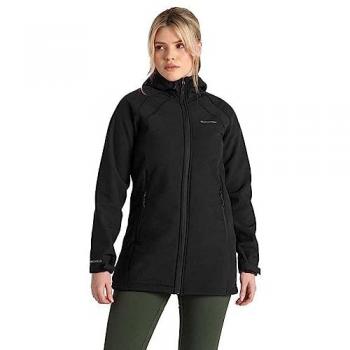 Craghoppers Women's Gwen Insulated Hooded Softshell Coat - Black - Size: 18
