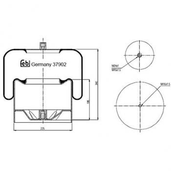 Fuelle de suspensión neumática FEBI BILSTEIN 37902