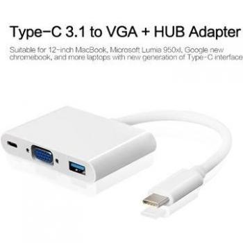 Adaptador USB-C a VGA y USB 3.0 Multipuerto