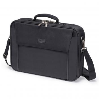 Dicota N281229 Multi Plus 15-17,3 Pulgadas Base, Bolsa Bandolera para Ordenador portátil y Tableta, maletín Ligero de Apertura Total para portátil, Negro