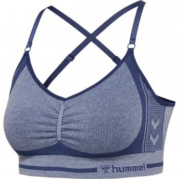 Hummel Lulu Scrunch Seamless Sports Top High Support Azul XS Mujer