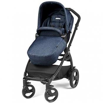 Peg Perego Cochecito con asiento reversible, manta extensible, Unico Indigo, 10,5 kg