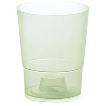 Maceta COUBI ORCHID 1,1L Verde Transparente, dimensiones (mm) 125x125x147