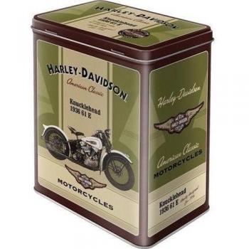 Caja metálica de estilo retro - Harley Davidson Knucklehead