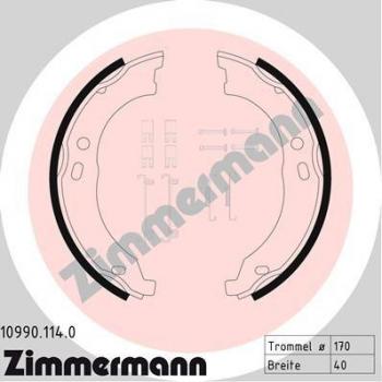 Kit de zapatas de freno ZIMMERMANN para frenos de tambor 10990.114.0
