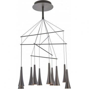 Lámpara colgante moderna Luca café, tipo LED, color café, temperatura de color blanco cálido 3000K, potencia de 4500lm
