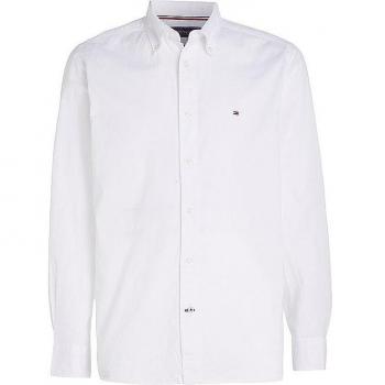 Tommy Hilfiger Mens Cotton Flex Poplin Shirt - White - Size L Casual Shirt