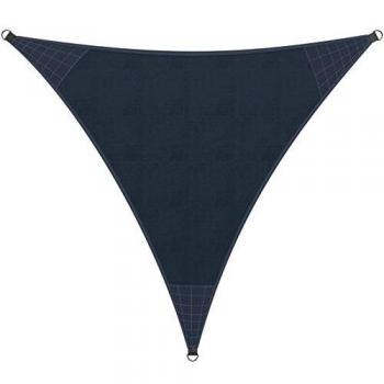 Vela de Sombra Triangular HDPE 4x4x4m Antracita con Protección UV y Resistente al Viento