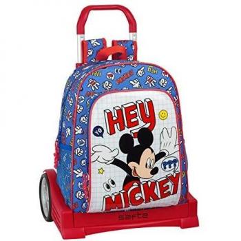Safta Mochila 180 Espalda Ergonómica con Carro Safta Evolution de Mickey Clubhouse, Multicolor, 612014860