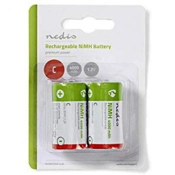 Rechargeable NiMH C Battery 1.2V 4000mAh - 2 Pack Blister