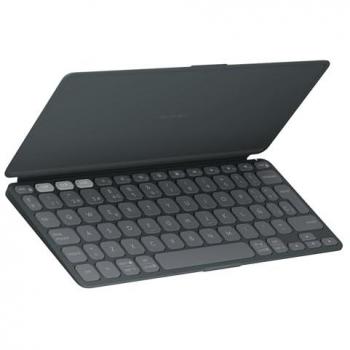 Teclado Inalámbrico Bluetooth Logitech Keys-To-Go 2 Portátil Multidispositivo con Tapa Integrada - Grafito QWERTY Español