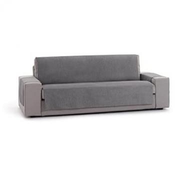 Funda para Sofá Eysa Mid Gris 100 x 110 x 180 cm, universal, adecuada para sofás de dos plazas con lazos, color gris oscuro