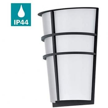 Aplique de Pared Exterior LED Breganzo 2 Flamas Antracita IP44 con Luz Cálida y Montaje en Esquina