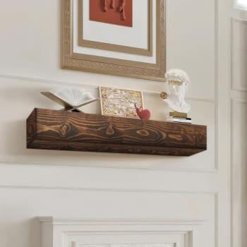 VEVOR Handcrafted Natural Wood Fireplace Mantel Shelf, 84 x 8 x 6, 50 lbs Weight Capacity, Wall Mounted Floating Farmhouse Decor