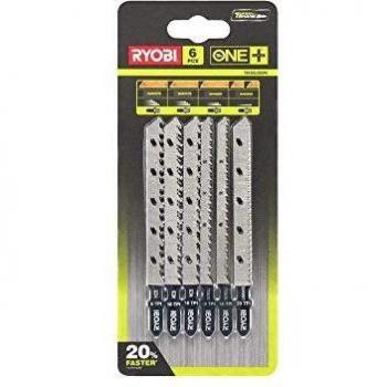 Ryobi 5132002810 - Hoja de sierra de calar TLG. RAK6JSBW - Juego de 6 hojas de sierra para madera para sierra de calar One + sistema | Fijación universal | con hojas finas | 6 piezas