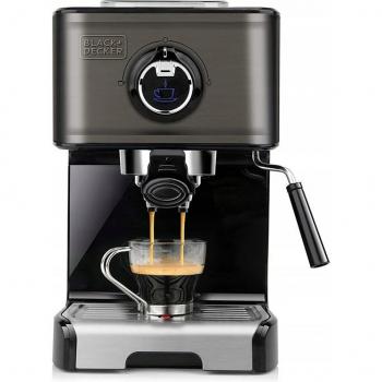 Cafetera de filtro Black+Decker BXCO1350E con capacidad para 12 tazas, sistema de goteo, función de aut Apagado, indicador de nivel de agua y diseño compacto en color negro