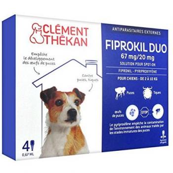 Clément Thékan Fiprokil Duo Chien 2 à 10kg 4x0.67ml