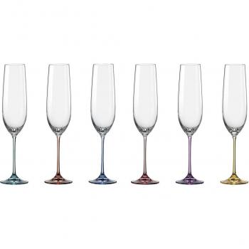 Juego de 6 copas de champagne Spectrum Bohemia