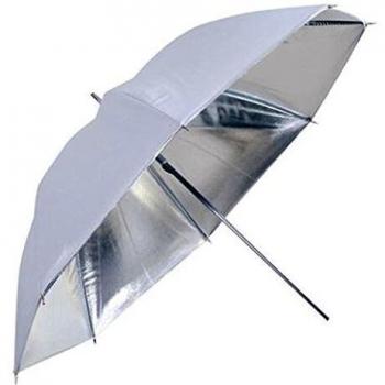 BRESSER SM04 Paraguas reflectante blancoplata 109 cm