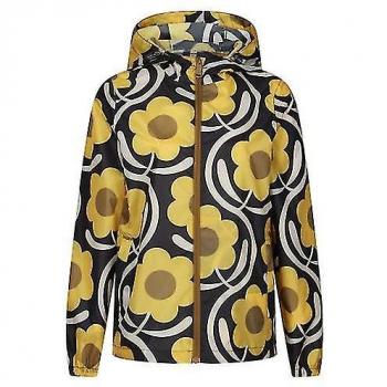 Regatta - Chaqueta Impermeable Orla Kiely Pack-It Manzano en Flor para Mujer, Amarillo, Talla 12 UK