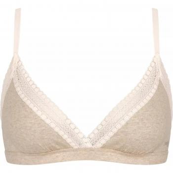 Brassière Sloggi Go Ribbed con encaje, tamaño M, color gris claro mélange