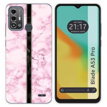 Funda de Silicona para Zte Blade A53 Pro con Diseño de Mármol 04 y Dibujos