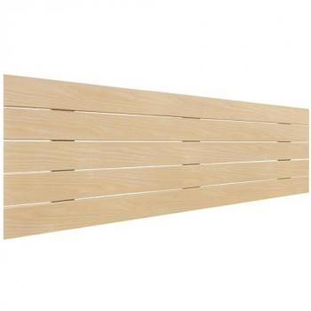 Cabecero de Madera Reciclada DM Estilo Palet Horizontal 145x46cm con Herrajes Incluidos - Madera Natural