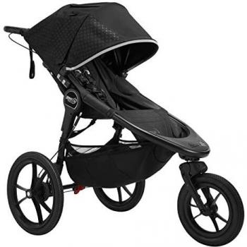 Baby Jogger Summit X3 Midnight Black - Cochecito para runnig plegable de 3 ruedas, con freno de mano, color negro