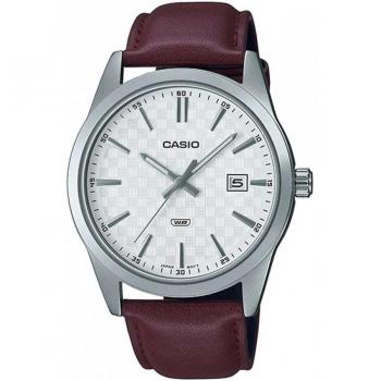 Reloj de pulsera Casio Standard Analog Leather Strap White Dial Quartz MTP-VD03L-5A Men's Watch