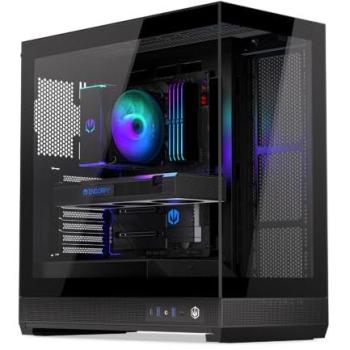 Caja de PC Endorfy Fishtank 6000 Flex Midi Tower Cristal Templado Negro ARGB, soporte ATX/E-ATX, refrigeración para 2 x 360 mm, hasta 9 ventiladores, GPU hasta