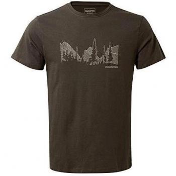Craghoppers Calvino - Camiseta de Manga Corta para Hombre, Hombre, Camiseta, CMT883 6JC96, Pimienta Negra Lineal, 4XL