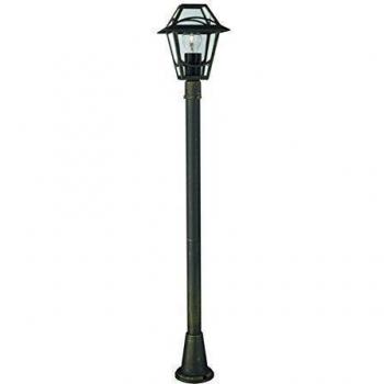 Massive Babylon - Farola, iluminación Exterior, Aluminio, E27, 60 W, Voltaje de Entrada 220-240 V, Color Negro