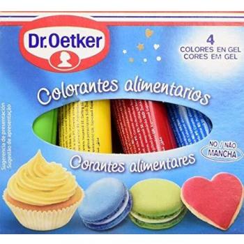 DR. OETKER Colorantes Alimentarios | Colorantes de Uso Alimentario Especialmente Diseñados para Pasteles, Tartas, Fondants, Glaseados y Bebidas - Pack de 4 Lápices Diferentes y Combinables