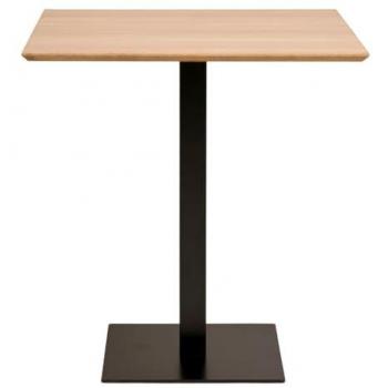 Mesa Fano EPIKASA de Aglomerado de Melamina y Metal, Marrón, 70x70x75 cm