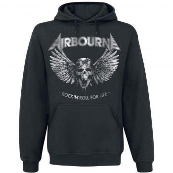 Airbourne Rock 'N Roll For Life Sudadera con Capucha Negro XXL