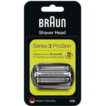 Braun Series 3 32B Cabezal de Recambio Negro para Afeitadora Eléctrica Hombre, Compatible con las Afeitadoras Series 3 ProSkin