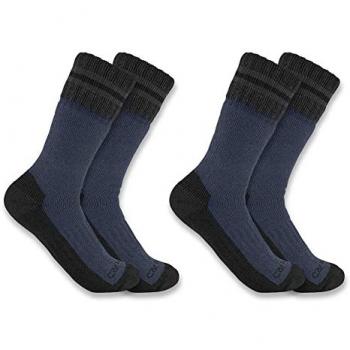 Carhartt Calcetines Largos Hevyweight de Lana Sintética (2 pares) - Azul, XL