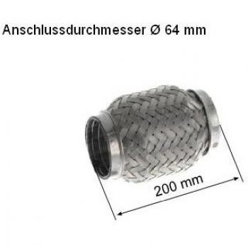Unión flexible de escape HJS 83 00 8531, acero inoxidable interlock sin tubo de conexión