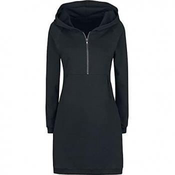 R.E.D. by EMP Cuddle Me Mujer Vestido Corto Negro M, 60% algodón, 40% poliéster, Rippbündchen Regular