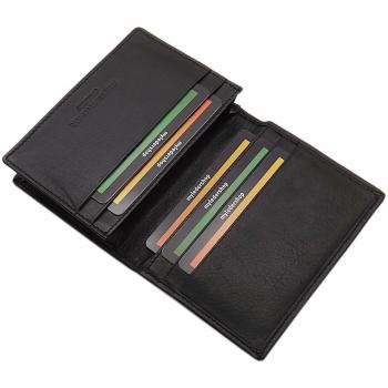 Cuero Tarjetero para Tarjeta de crédito o Tarjetas de Visita en el Color de Negro