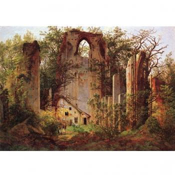 Ruinas del Convento Eldena near Greifswald de Caspar David Friedrich. 100% pintado a mano óleo sobre lienzo. Reproducción de alta calidad. Envío gratuito