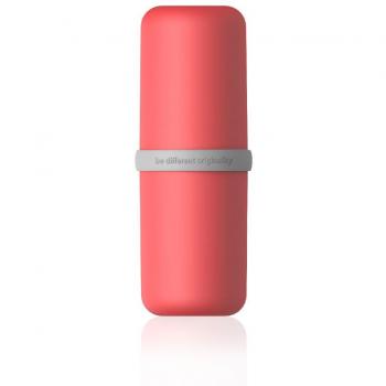 Olliwon portátil de Viaje al Aire Libre del Cepillo de Dientes Caja de Almacenamiento de Dientes Titular Taza de Pasta de Dientes de baño Accesorios Organizador de la Copa - Rojo