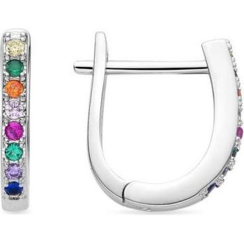 Pendientes Luxenter Africa Basic de metal bañado en rodio